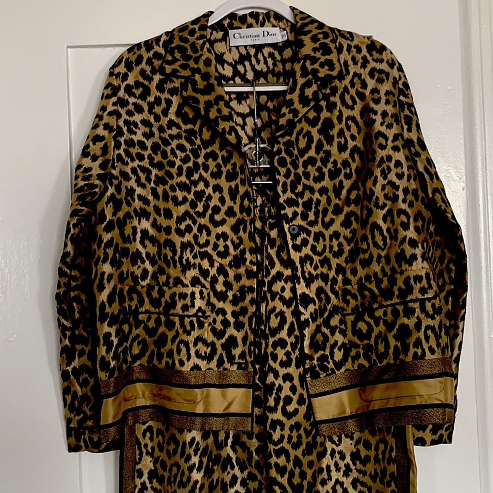 Christian Dior RTW Cheetah Silk Pajama Set